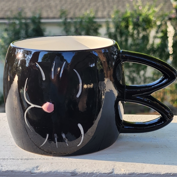 Black Kitty Cat Ceramic Coffee Mug - Picture 9 of 9